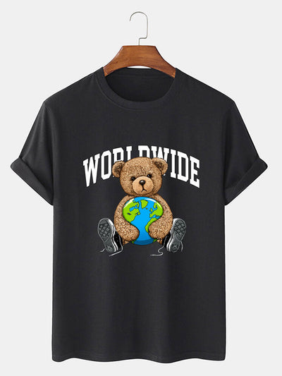 Worldwide Bear Print T-Shirt