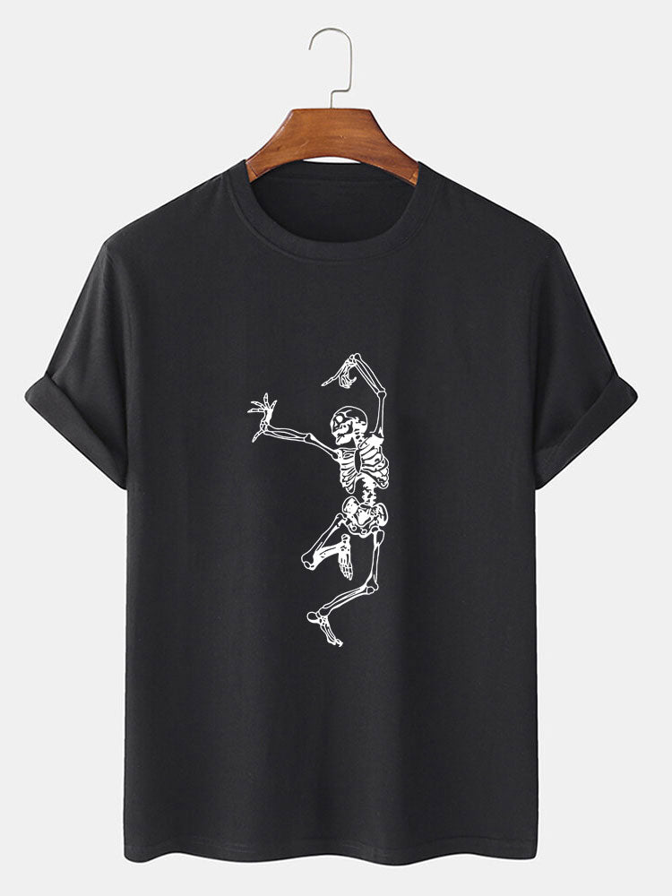 Dancing Skeleton Print T-Shirt