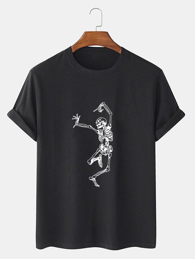 Dancing Skeleton Print T-Shirt
