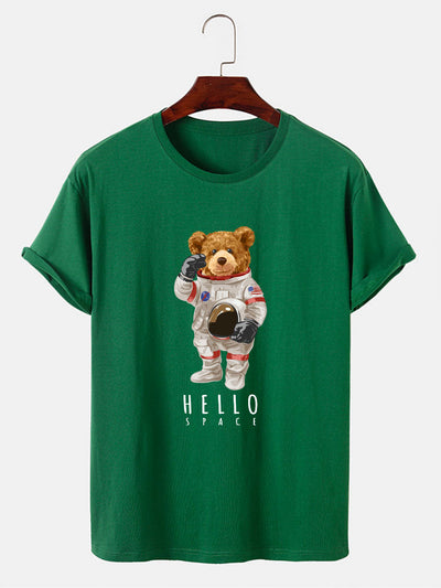 Astronaut Bear Print T-Shirt