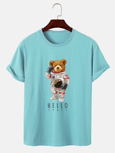 Astronaut Bear Print T-Shirt
