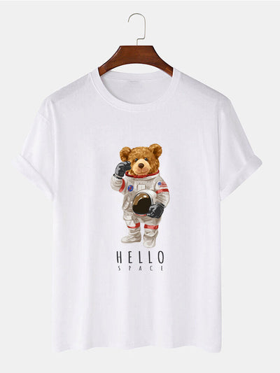 Astronaut Bear Print T-Shirt