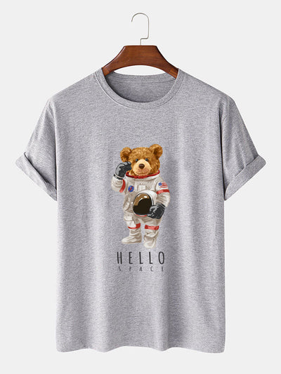 Astronaut Bear Print T-Shirt