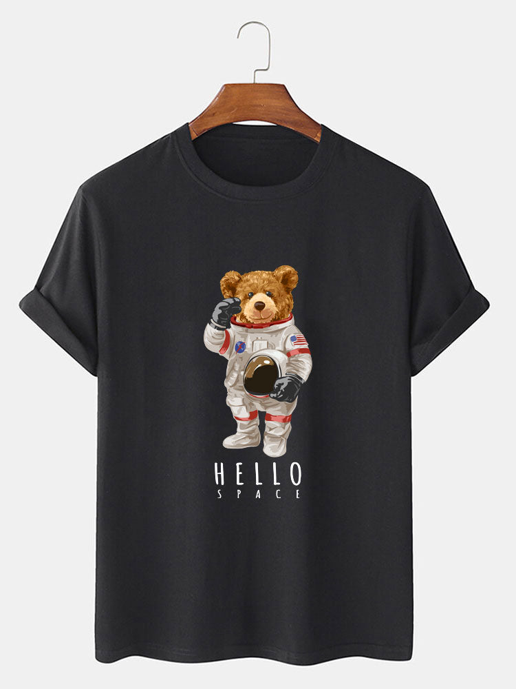 Astronaut Bear Print T-Shirt