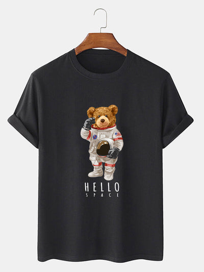 Astronaut Bear Print T-Shirt