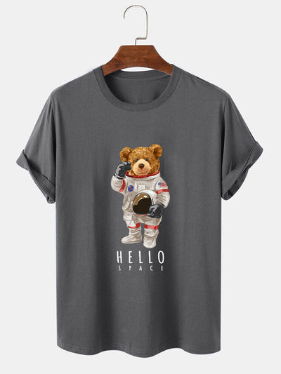 Astronaut Bear Print T-Shirt