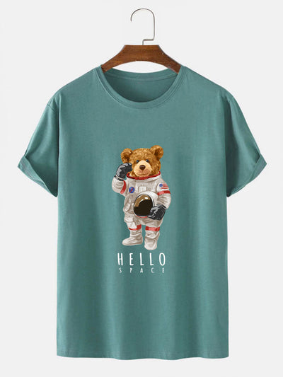 Astronaut Bear Print T-Shirt