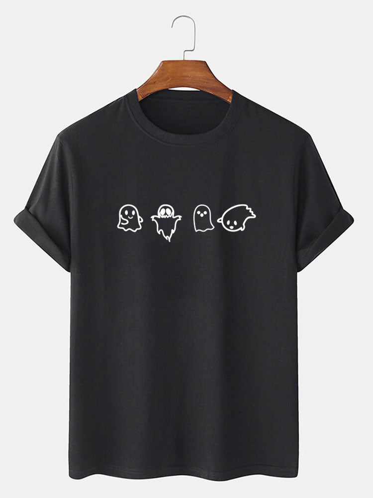 Halloween Funny Ghost Print T-Shirt