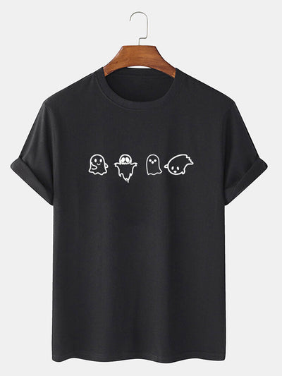 Halloween Funny Ghost Print T-Shirt