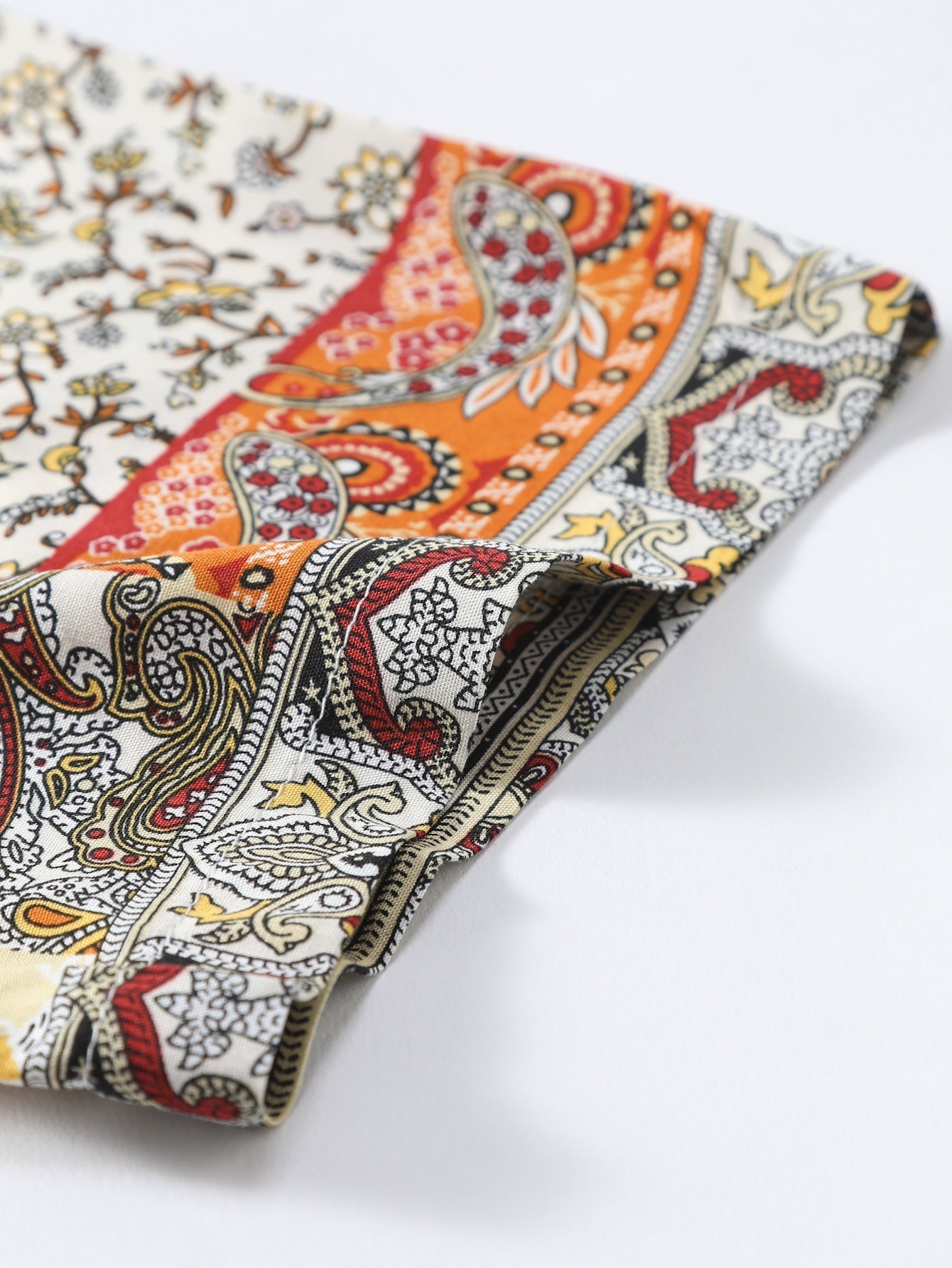 Paisley Floral Print Button Up Shirt