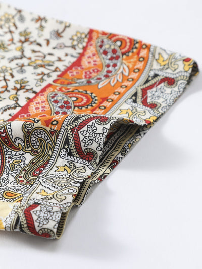 Paisley Floral Print Button Up Shirt