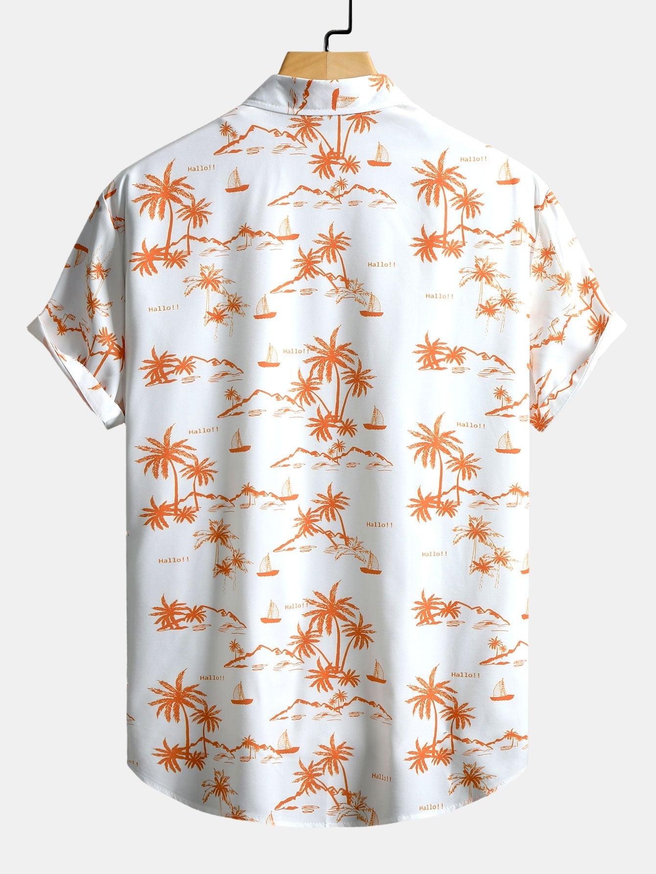 Palm Tree Print Button Up Shirt