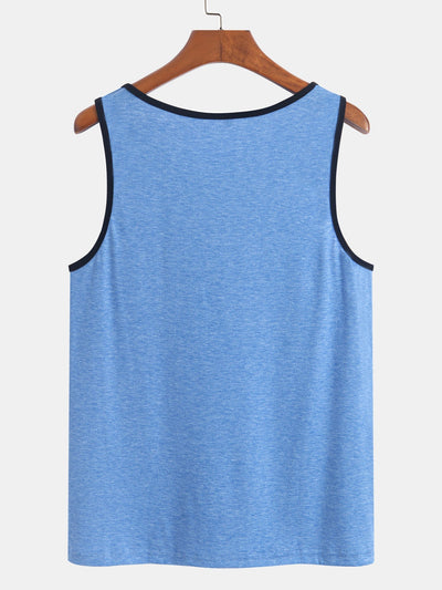 Tank Top With Wave Pattern Pocket