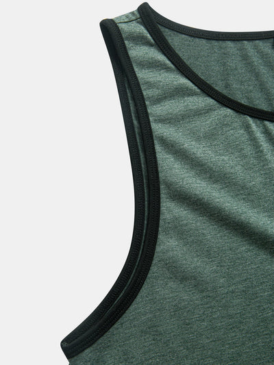 Tank Top With Wave Pattern Pocket