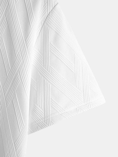 Diamond Jacquard Arc Hem T-Shirt