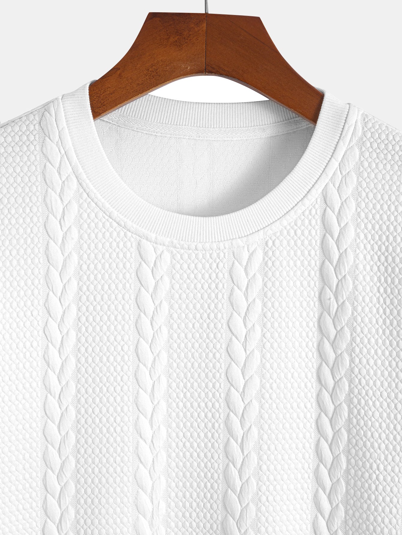 Twist Jacquard Arc Hem T-Shirt