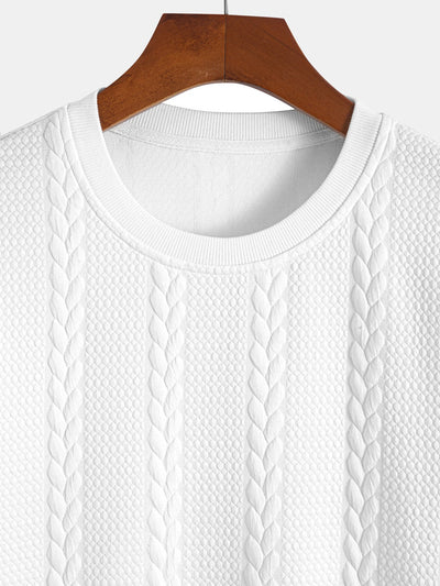 Twist Jacquard Arc Hem T-Shirt
