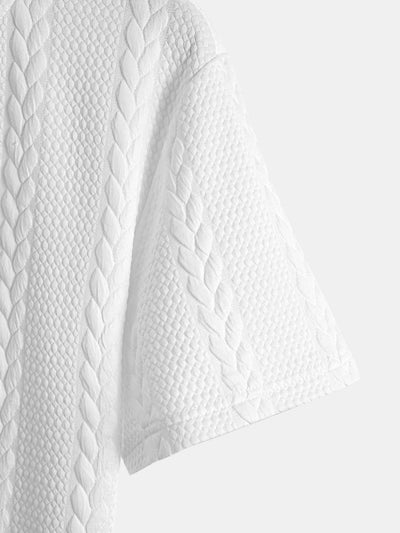 Twist Jacquard Arc Hem T-Shirt