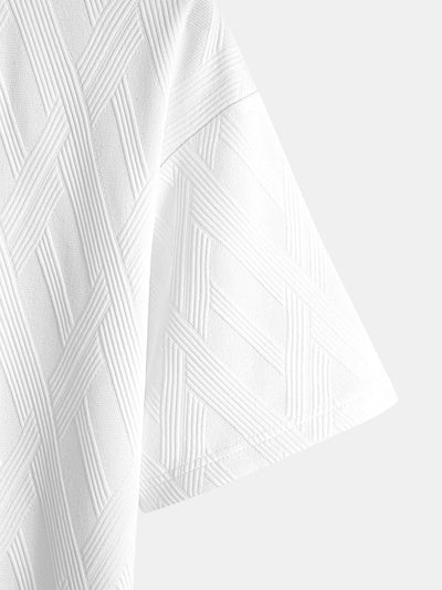 Relax Fit Diamond Jacquard T-Shirt