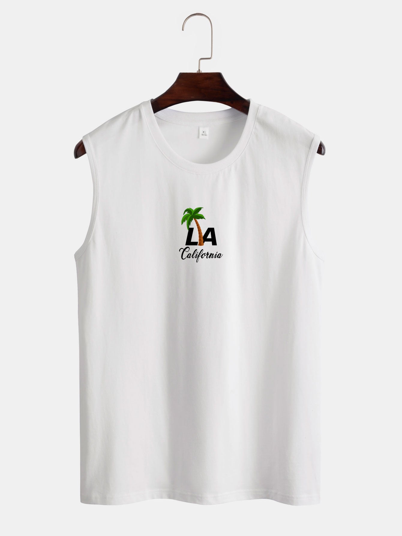 Palm Tree and Letter Print Tank Top