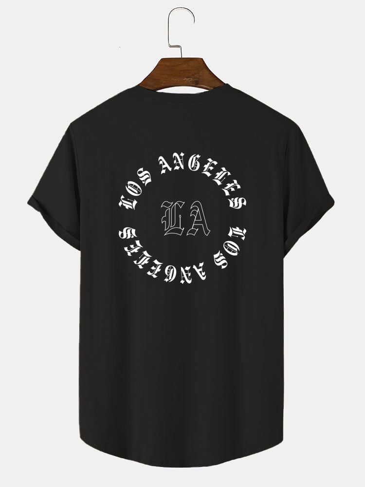 LA Letter Print T-Shirt