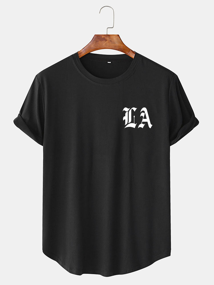 LA Letter Print T-Shirt
