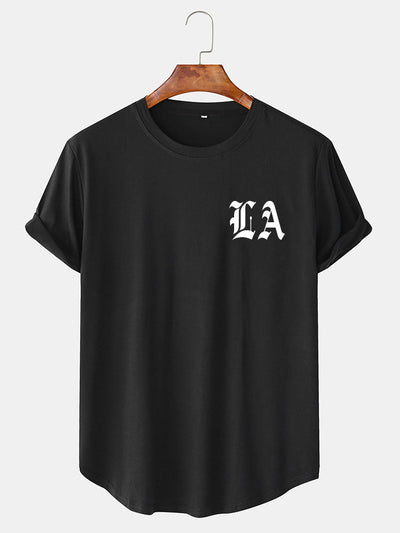 LA Letter Print T-Shirt