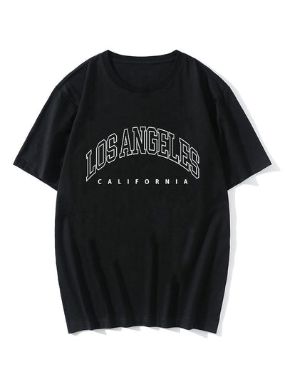 Los Angeles Letter Print T-Shirt