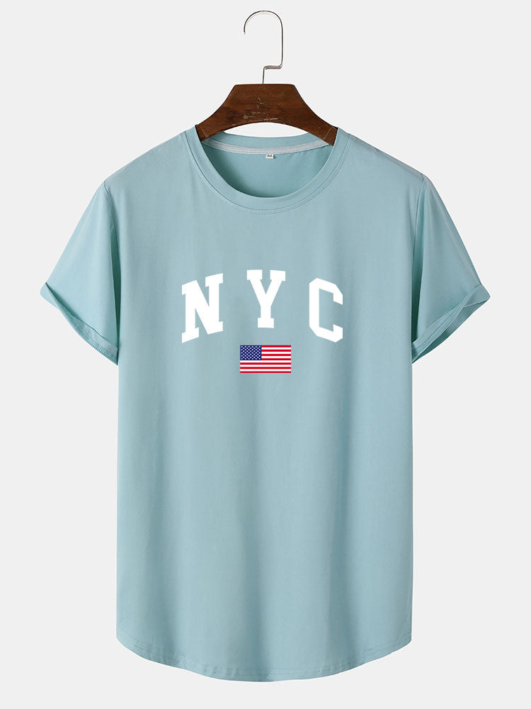 NYC Print Arc Hem T-Shirt