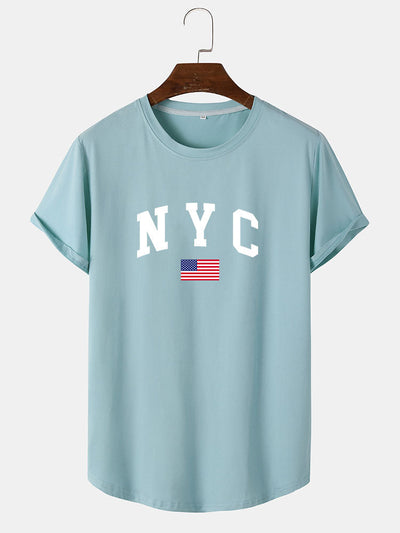 NYC Print Arc Hem T-Shirt