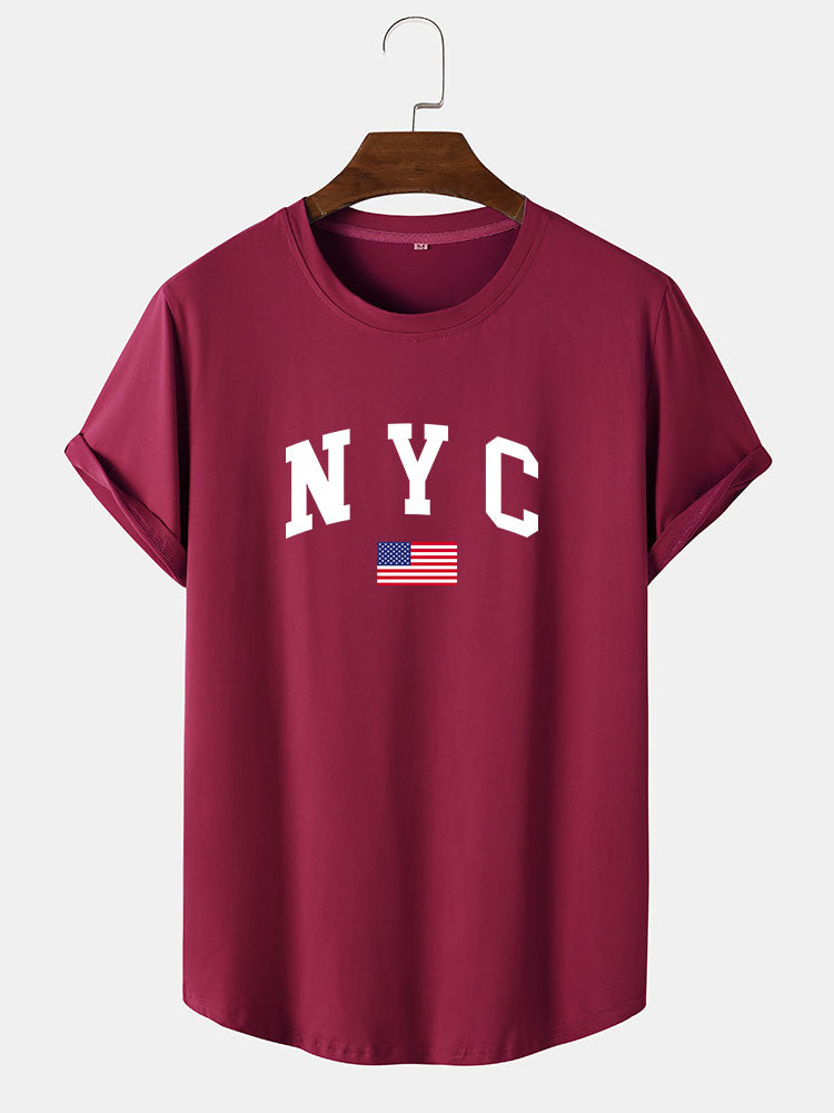 NYC Print Arc Hem T-Shirt