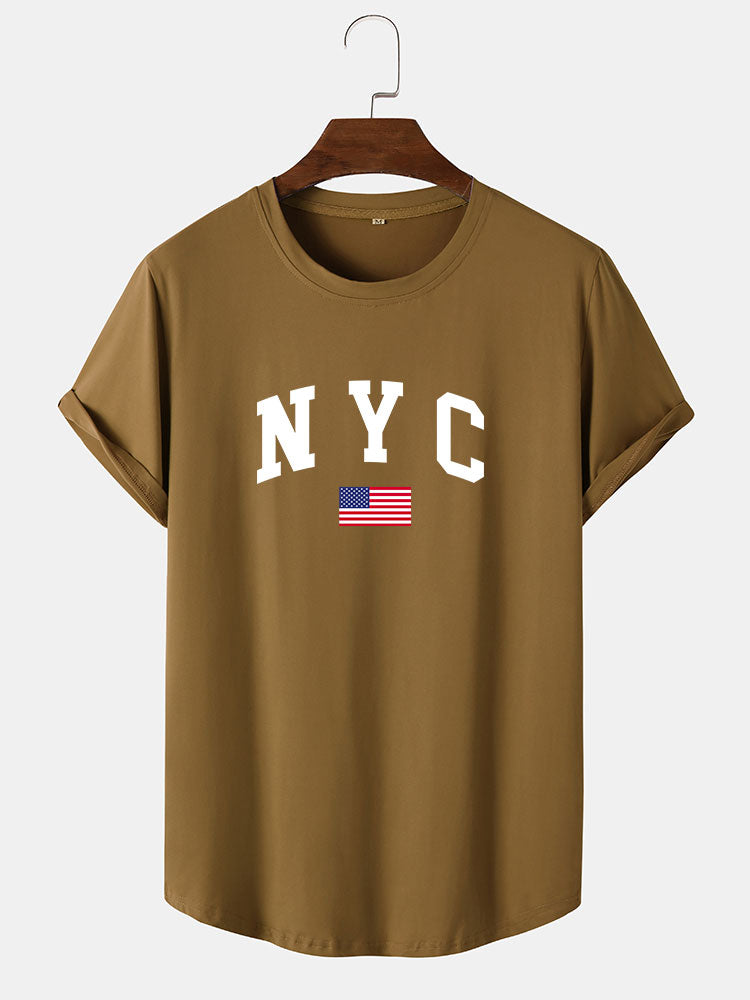 NYC Print Arc Hem T-Shirt