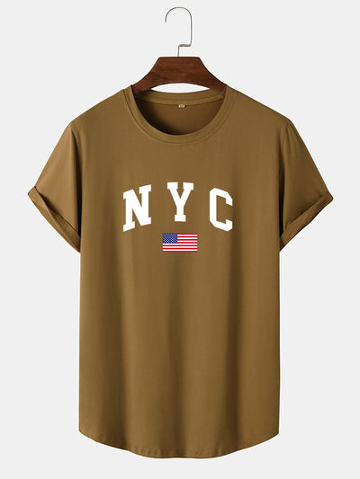 NYC Print Arc Hem T-Shirt