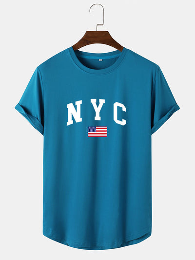 NYC Print Arc Hem T-Shirt