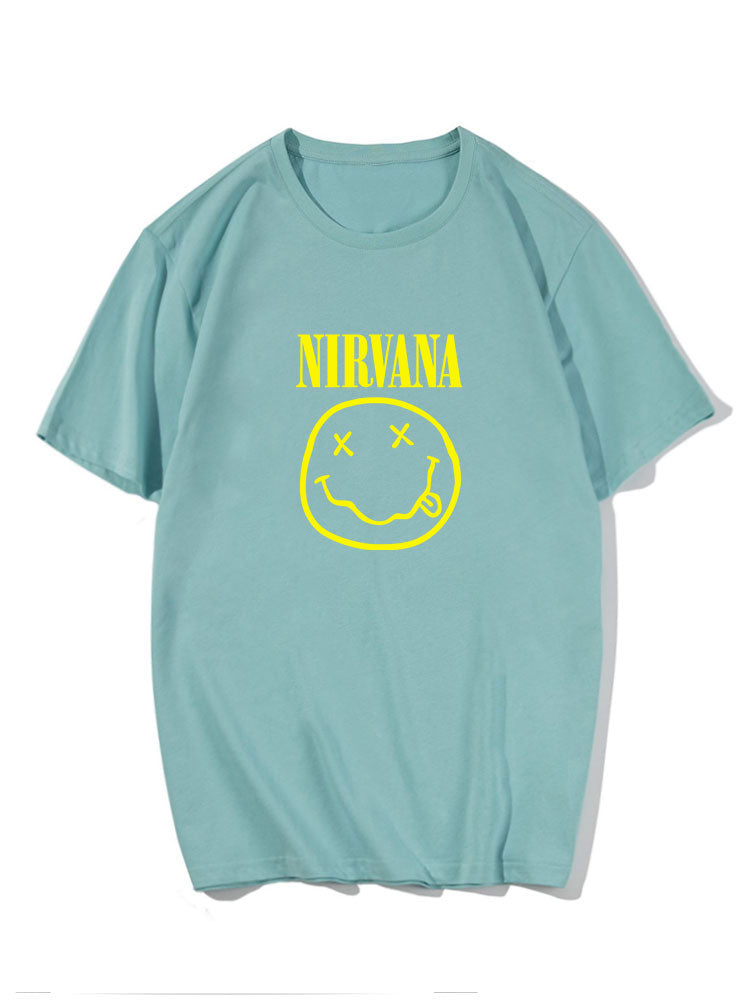 Smiley Letter Print T-Shirt