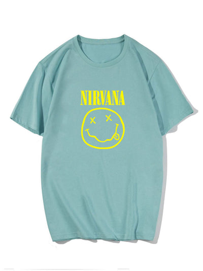 Smiley Letter Print T-Shirt