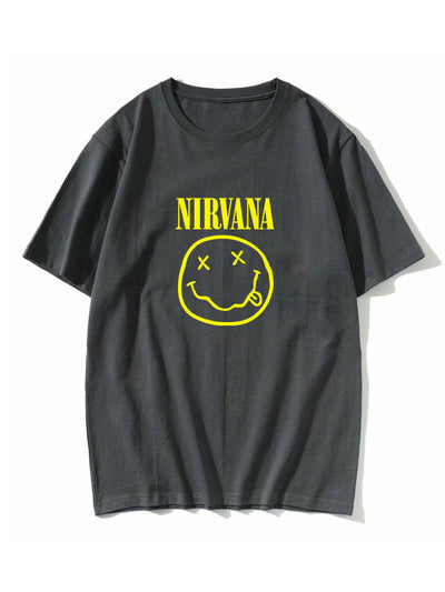 Smiley Letter Print T-Shirt