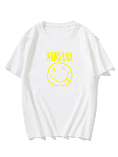 Smiley Letter Print T-Shirt