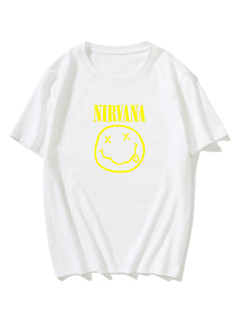 Smiley Letter Print T-Shirt