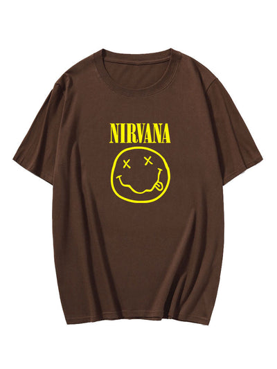Smiley Letter Print T-Shirt