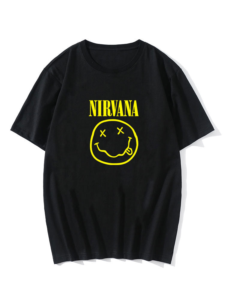 Smiley Letter Print T-Shirt