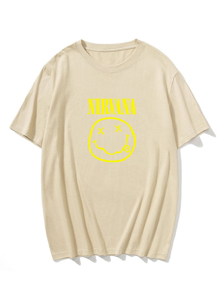 Smiley Letter Print T-Shirt