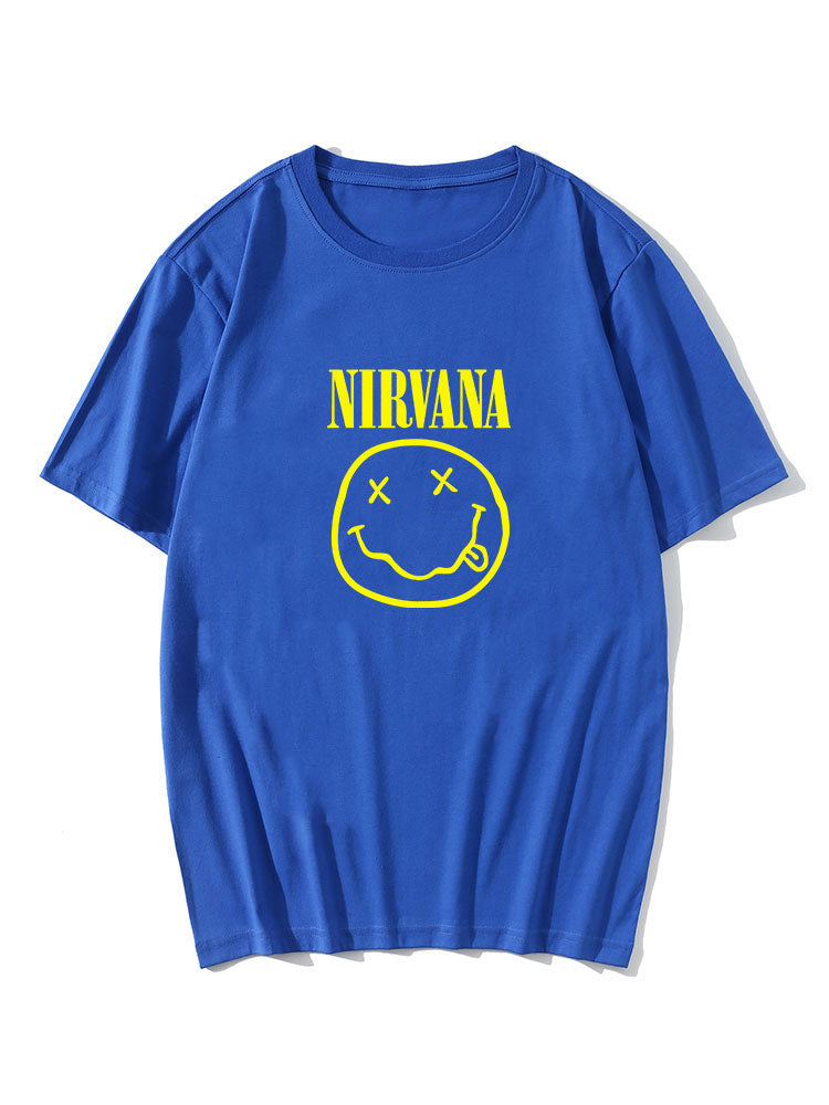 Smiley Letter Print T-Shirt