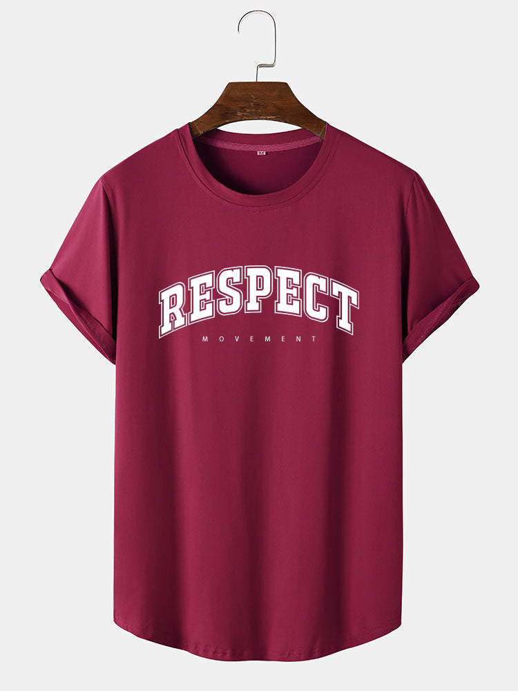 Respect Slogan Print T-Shirt