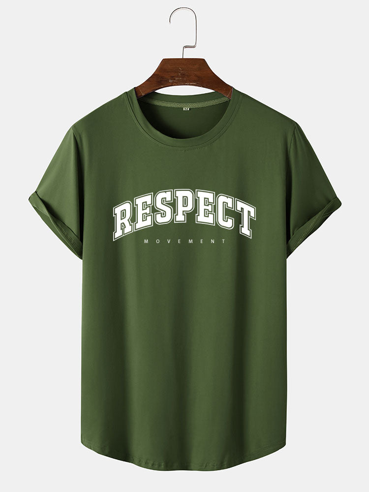Respect Slogan Print T-Shirt