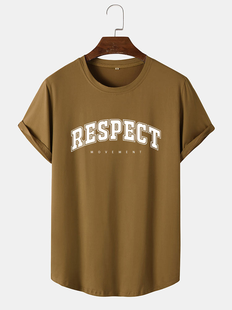 Respect Slogan Print T-Shirt