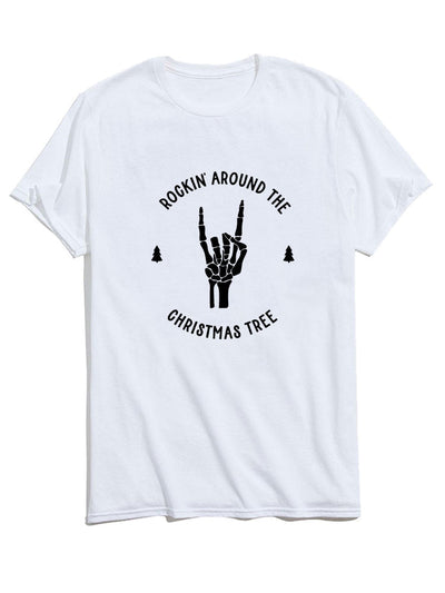 Rockin Around The Christmas Print Tree T-shirts