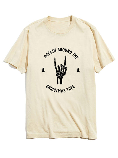 Rockin Around The Christmas Print Tree T-shirts
