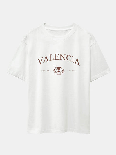 Valencia Print Drop Shoulder Oversize T-Shirt