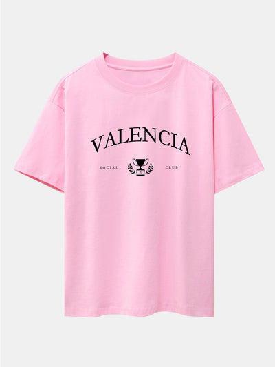 Valencia Print Drop Shoulder Oversize T-Shirt